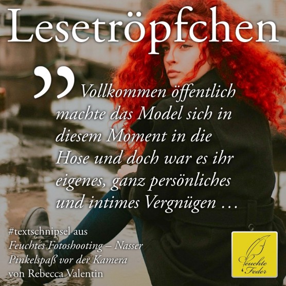 Feuchtes Fotoshooting: Vollkommen öffentlich machte das Model sich in diesem Moment in die Hose ...