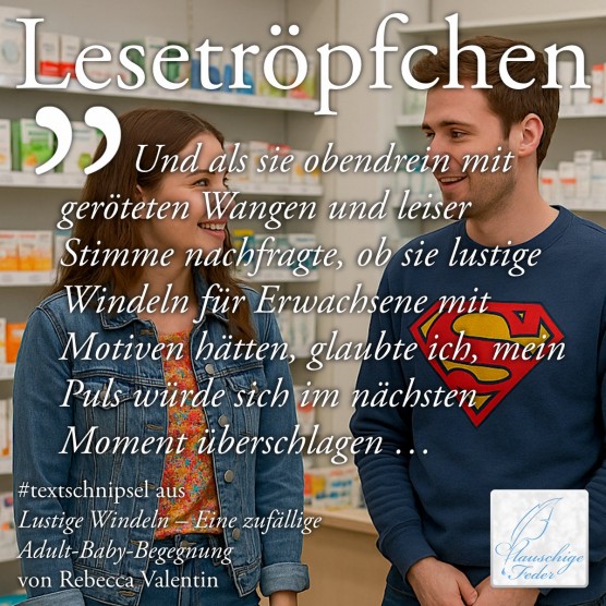 Lustige Windeln: Als sie nachfragte, ob sie Windeln für Erwachsene mit Motiven hätten, glaubte ich, mein Puls würde ...