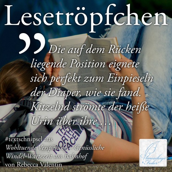 Wohltuende Verspätung: Die auf dem Rücken liegende Position eignete sich perfekt zum Einpieseln der Diaper ...