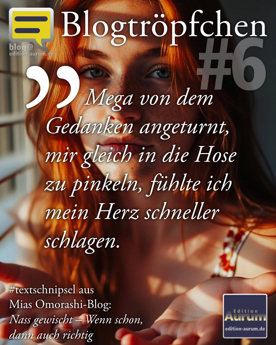 Mega von dem Gedanken angeturnt, mir gleich in die Hose zu pinkeln, fühlte ich mein Herz schneller schlagen.