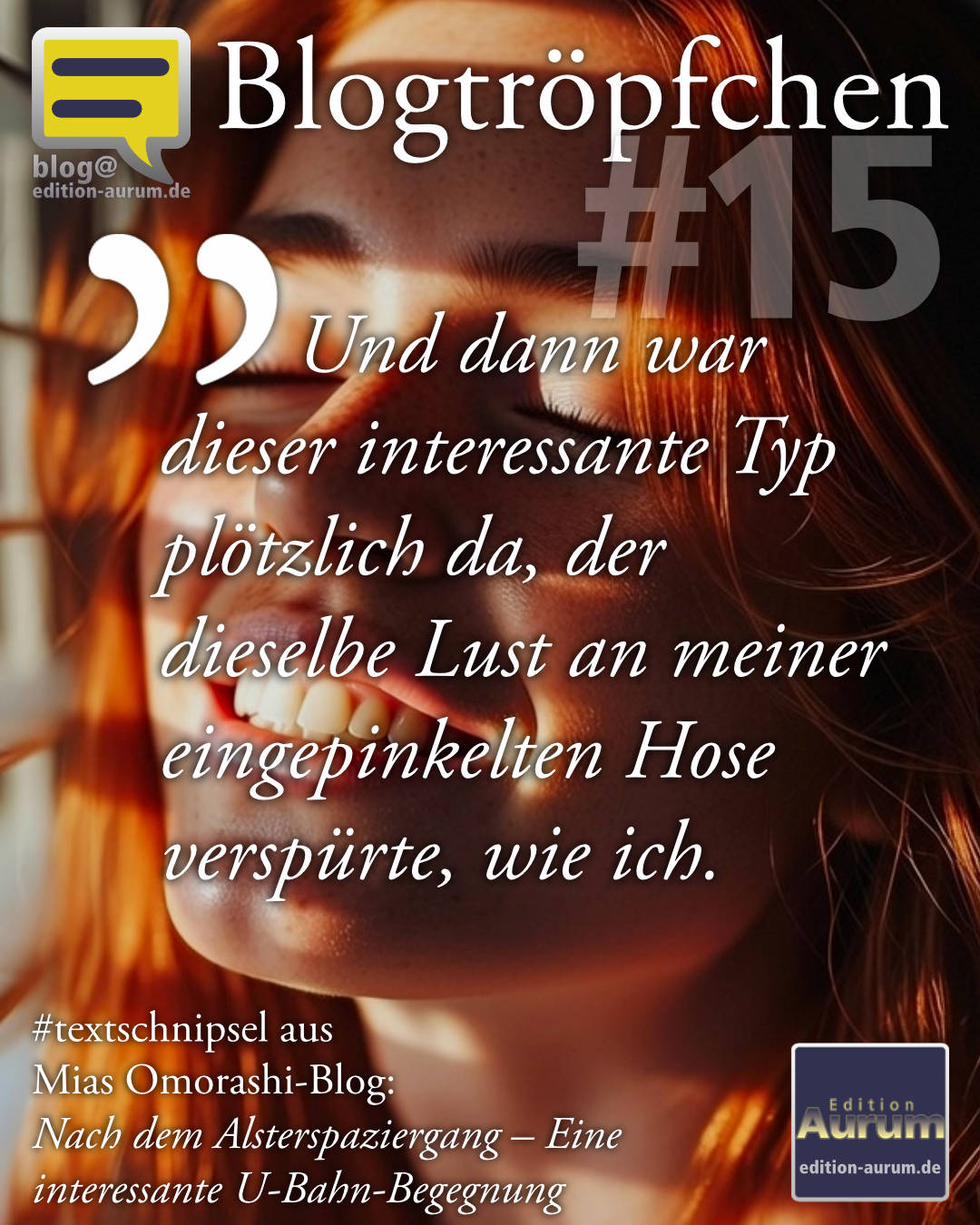 Und dann war dieser interessante Typ plötzlich da, der dieselbe Lust an meiner eingepinkelten Hose verspürte, wie ich.