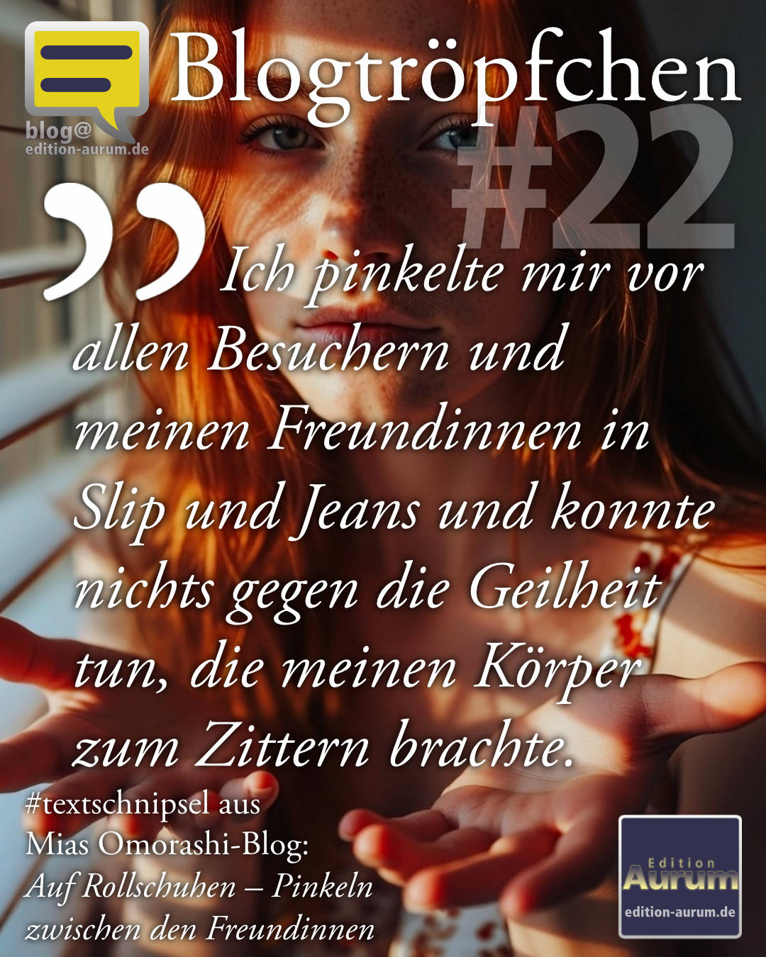 Ich pinkelte mir vor allen Besuchern und meinen Freundinnen in Slip und Jeans und konnte nichts gegen die Geilheit tun, die meinen Körper zum Zittern brachte.