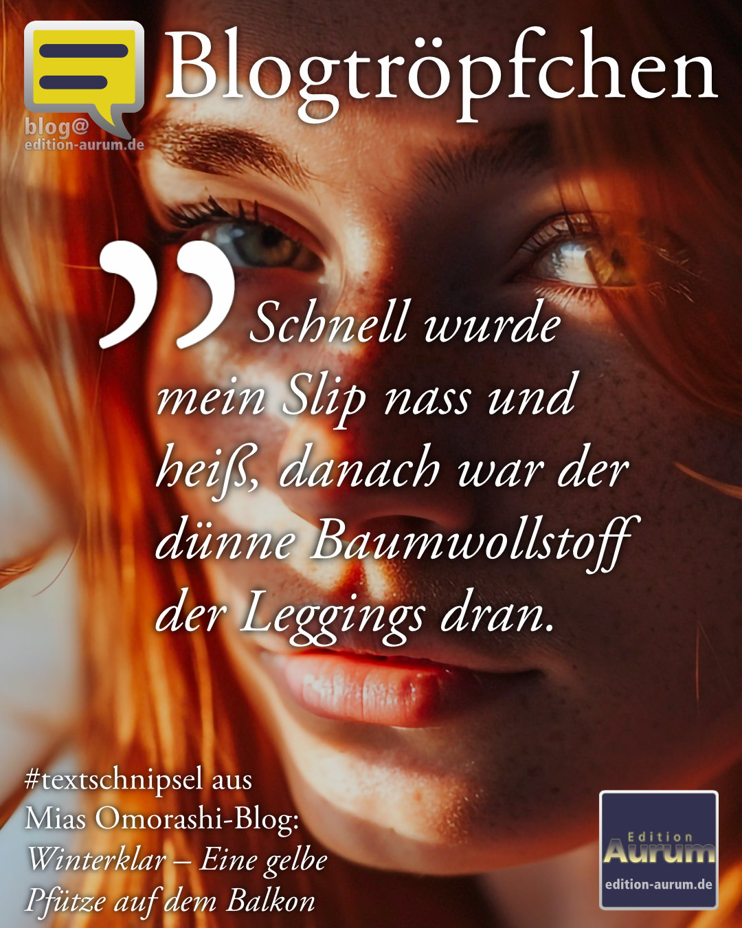 Schnell wurde mein Slip nass und heiß, danach war der dünne Baumwollstoff der Leggings dran.