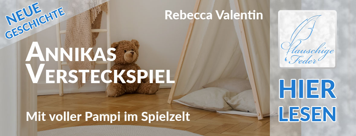 Symbolbild zu „Annikas Versteckspiel“: Spielzelt mit Teddybär im Schlafzimmer.