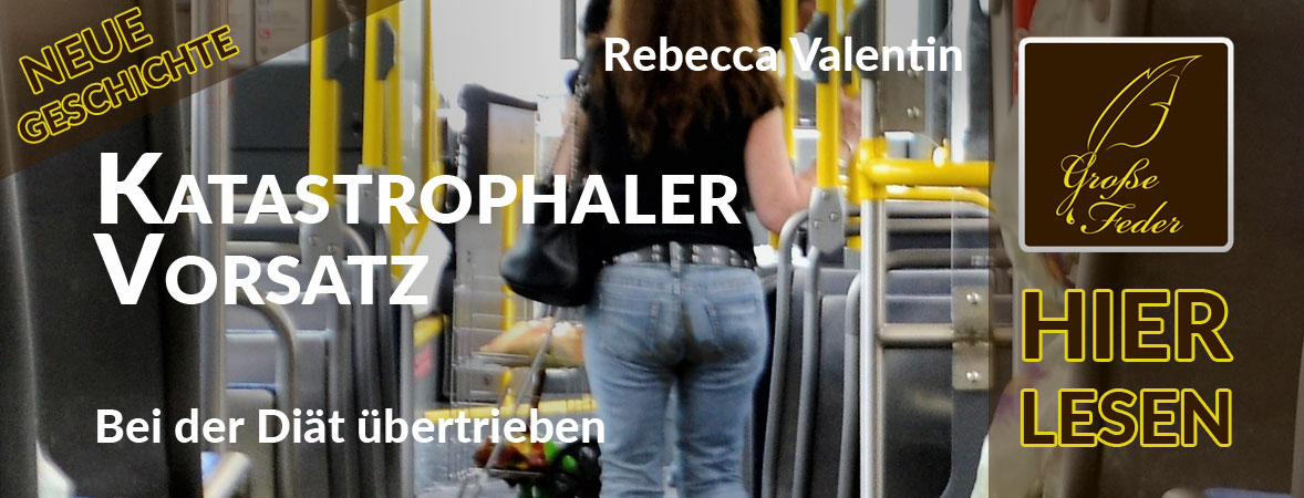 Symbolbild zu „Katastrophaler Vorsatz“: Junge Frau kackt sich im Bus stehend in die Hose.