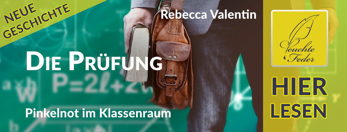 Symbolbild zu „Die Prüfung“: Lehrer mit Tasche und Büchern.